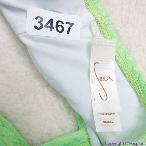 NEW Seea x Free People Georgia bikini top, green, S - Picture 8 of 15